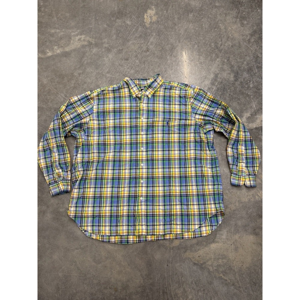 Polo Ralph Lauren Classic Fit Shirt 3XB Multicolor Plaid Long Sleeves